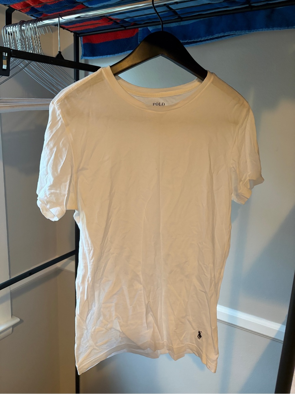 Polo by Ralph Lauren White Men’s Crewneck Tee with Embroidered Pony